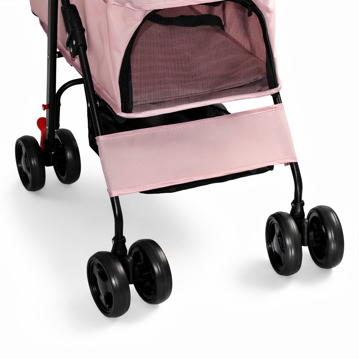 Pink Foldable Pet Stroller for Small Dogs and Cats
