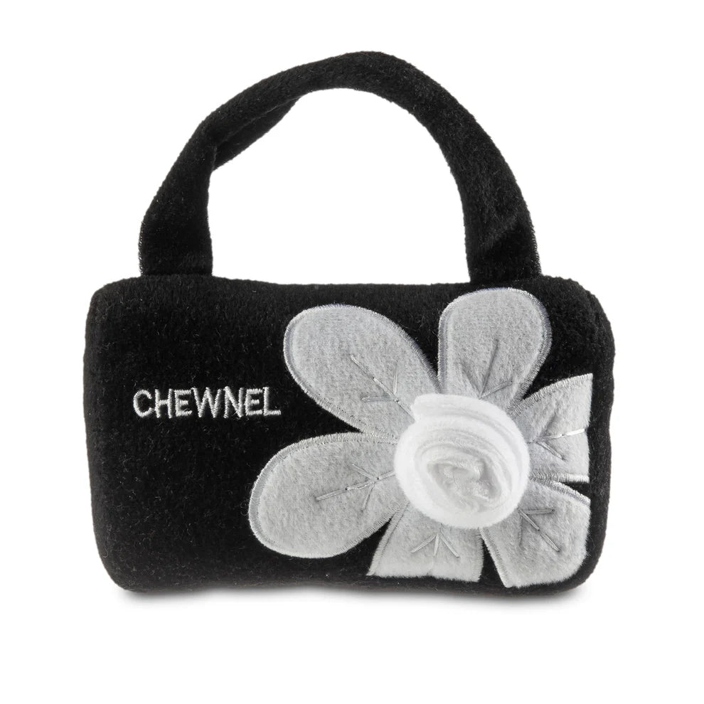 Black Handbag Plush Squeaky Dog Toy