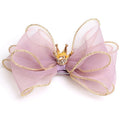 Purple Crown Bow Hair Clip for Dogs & Cats