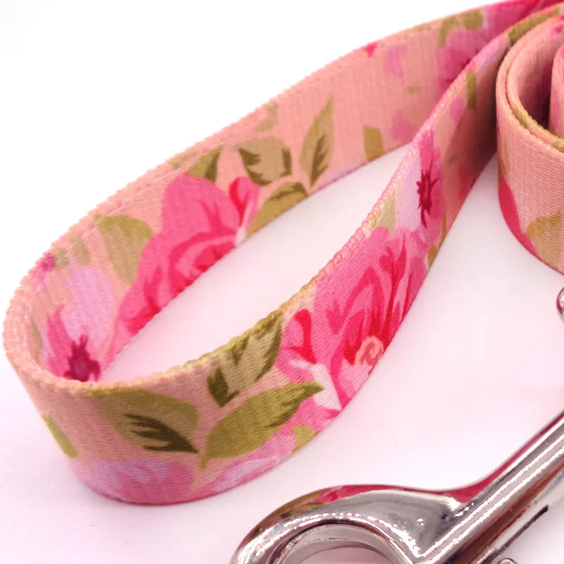Bohemian Floral Reflective Dog Leash with Looped Handle