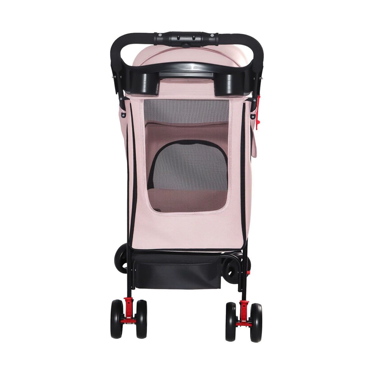 Pink Foldable Pet Stroller for Small Dogs and Cats