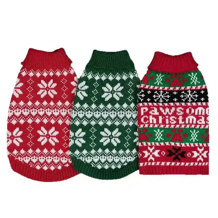 Red Snowflake Christmas Dog Sweater