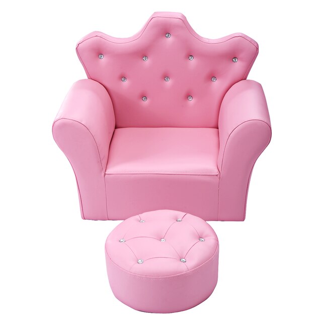 Royal Pink Pet Sofa Chair & Footstool Set