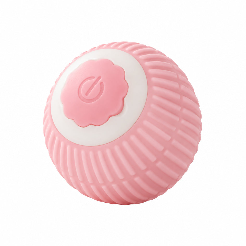 Pink Motion-Activated Rolling Pet Ball Toy