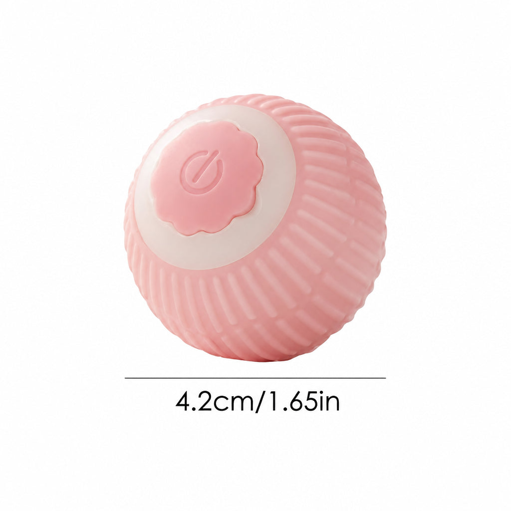 Blue Motion-Activated Rolling Pet Ball Toy