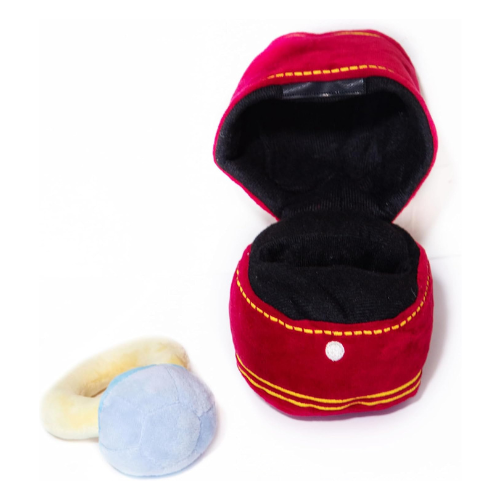 Diamond Ring & Box Plush Dog Toy Set