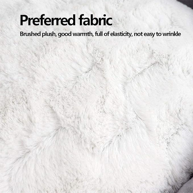 Beige Shell Bolster Pet Bed for Cats & Small Dogs