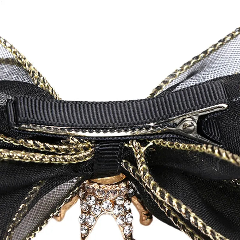 White Crown Bow Hair Clip for Dogs & Cats