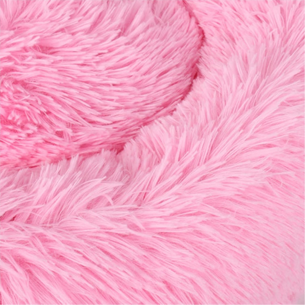 Cozy Nest Plush Donut Pet Bed | Red