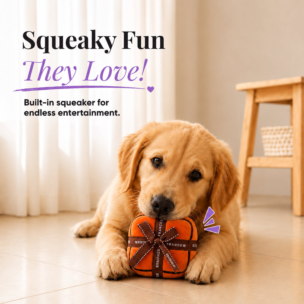Hairmes Gift Box Plush Squeaky Dog Toy