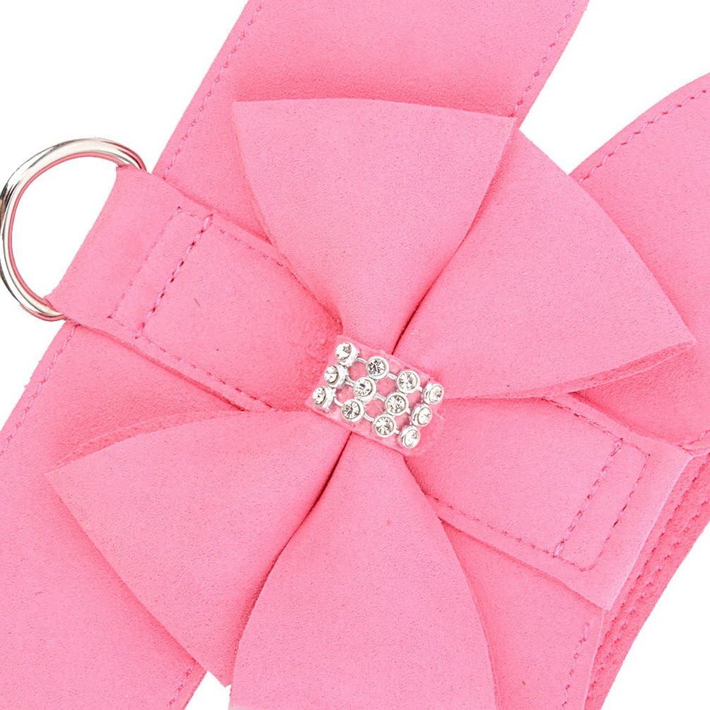 Pink Rhinestone Bow Dog Harness & Leash Set