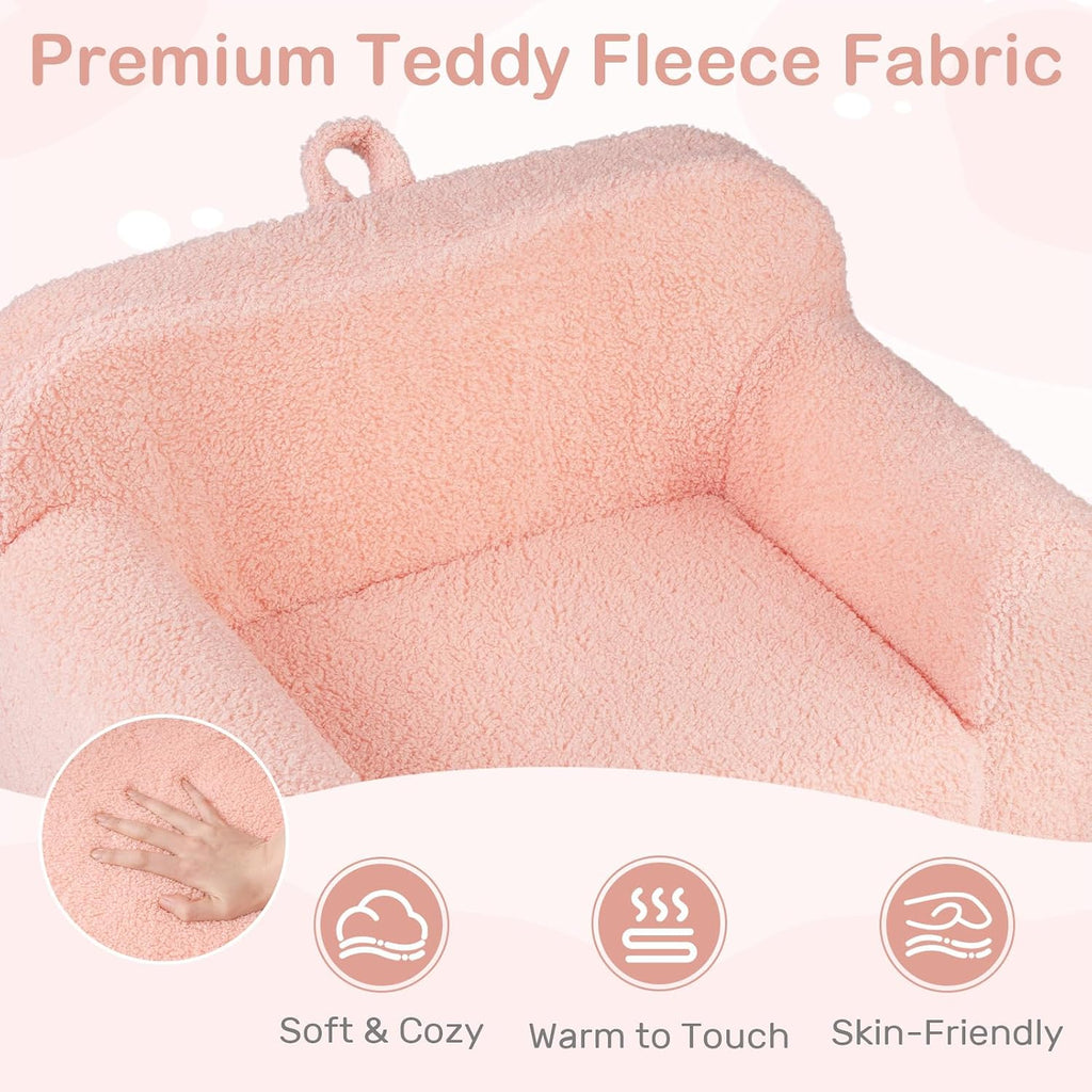 Pink Teddy Fleece Pet Sofa Chair