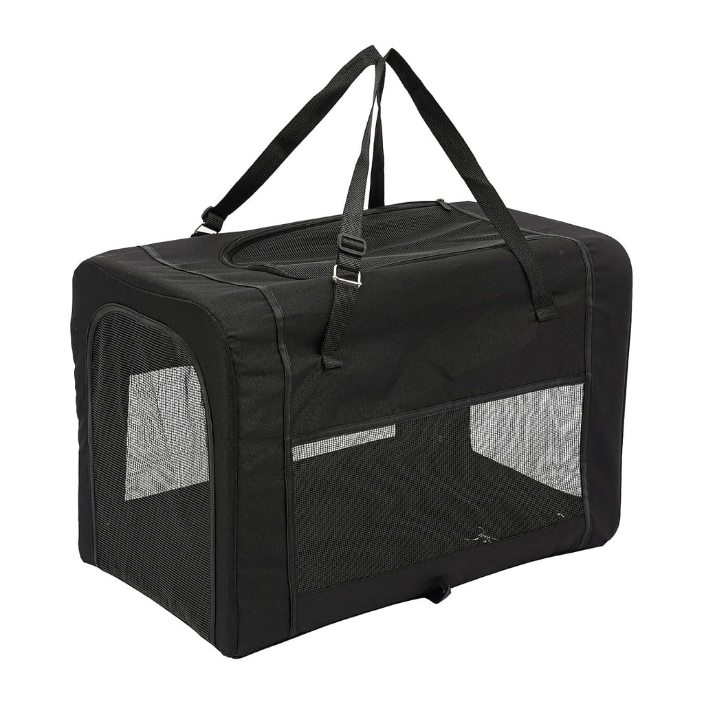 Black Double Pet Stroller with Two Detachable Carriers