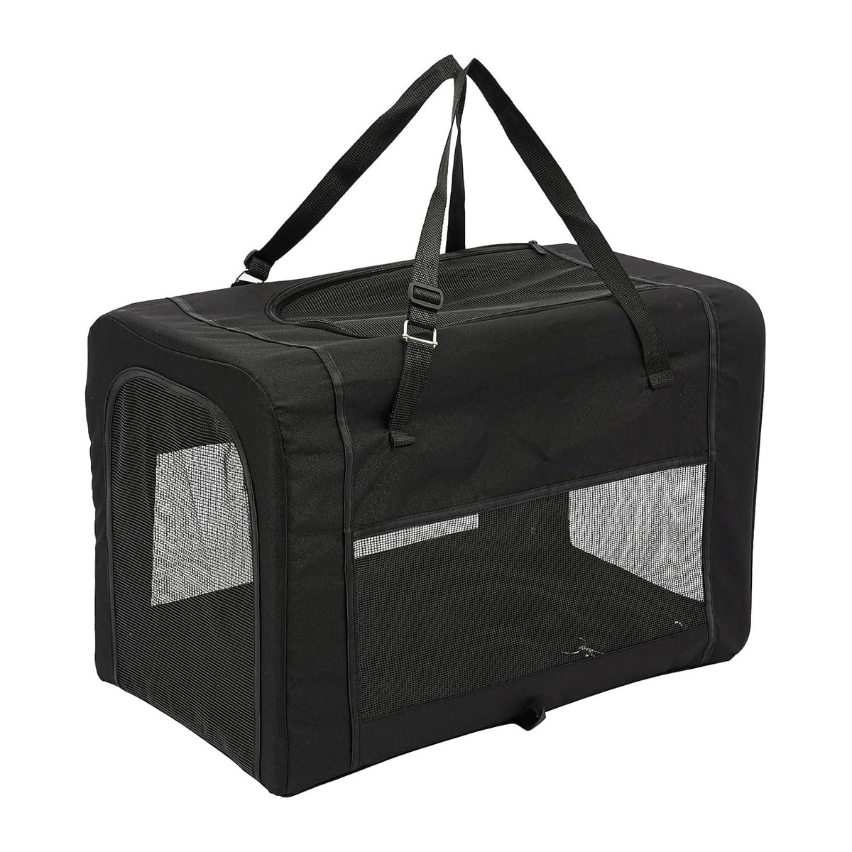 Black Double Pet Stroller with Two Detachable Carriers