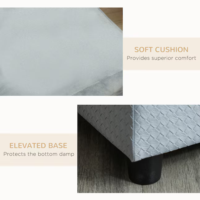 Modern Pet Couch with Hidden Storage – Light Gray