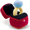 Diamond Ring & Box Plush Dog Toy Set