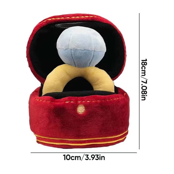 Diamond Ring & Box Plush Dog Toy Set