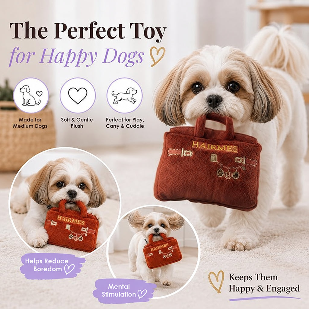 Hairmes Barkin Bag Plush Dog Toy