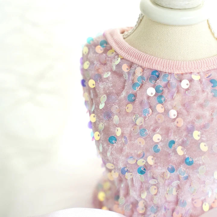 Pink Sequin & Tulle Dress for Dogs & Cats