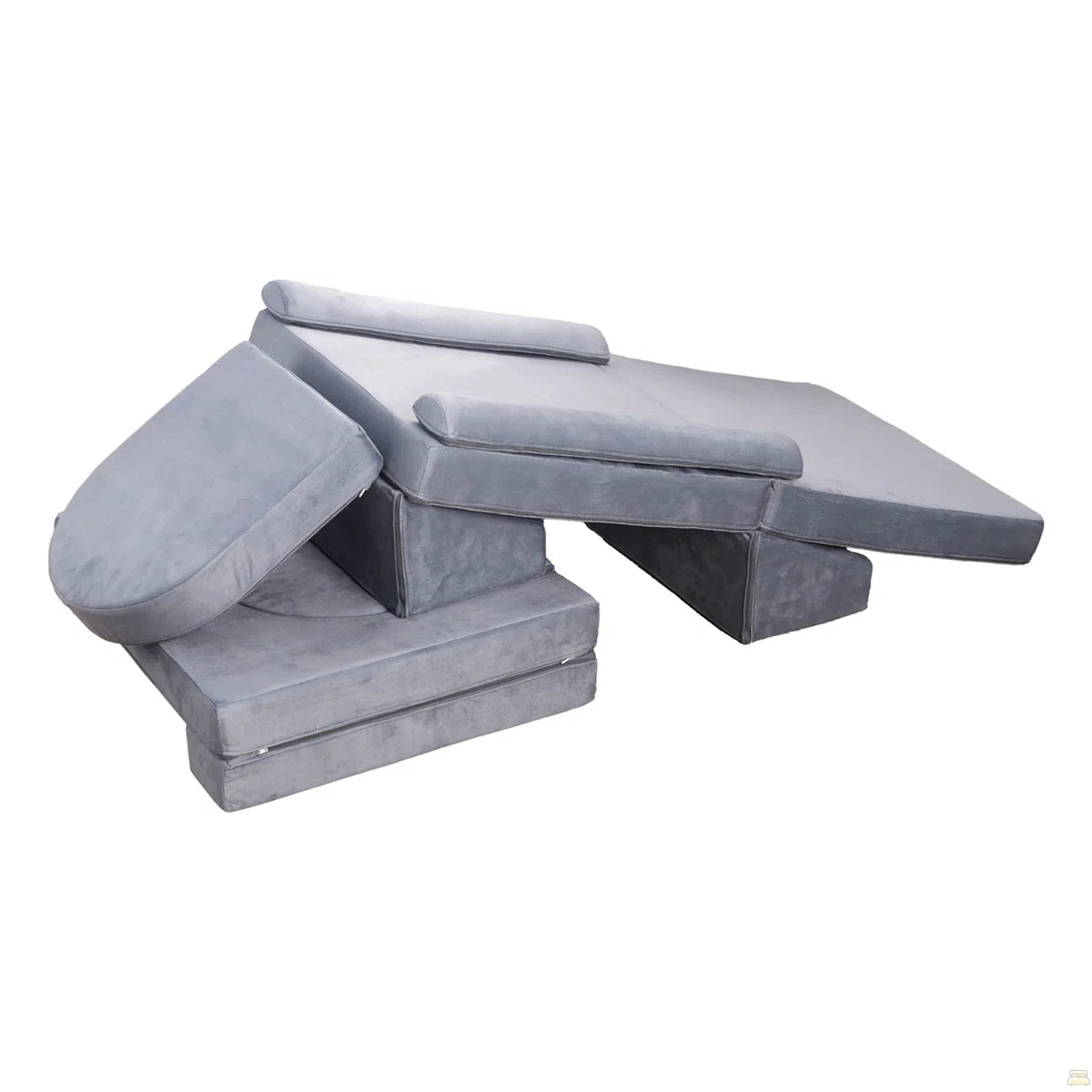 Gray Modular Pet Sofa | Convertible Pet Couch for Dogs & Cats