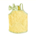 Yellow Heart Pet Tank Top with Green Gingham Bow