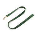 Green Velvet Dog Leash with Gold Hardware