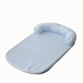 Blue Cooling Pet Mat with Headrest for Dogs & Cats