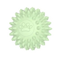 Green Paw Print Spiky Dog Ball Toy