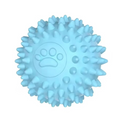 Blue Paw Print Spiky Dog Ball Toy