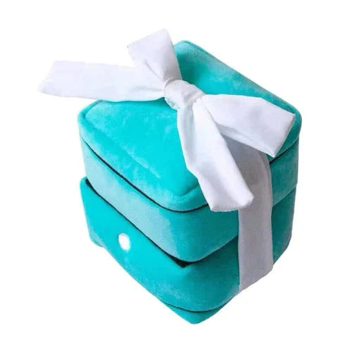 Pawposal Plush Ring & Blue Gift Box Dog Toy Set