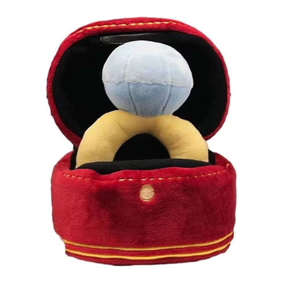 Diamond Ring & Box Plush Dog Toy Set