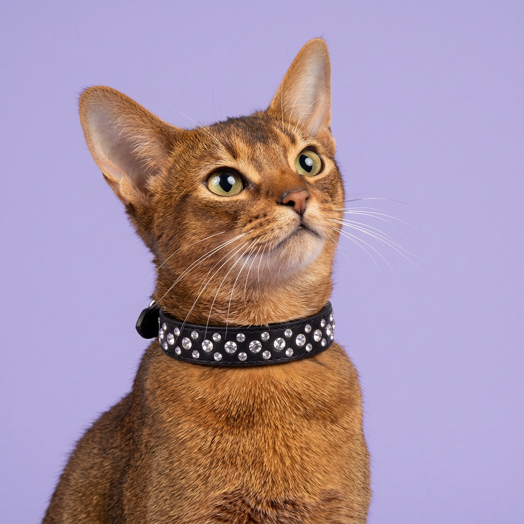 Abyssinian portrait with an upward glance