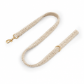 Beige teddy fleece full-length leash