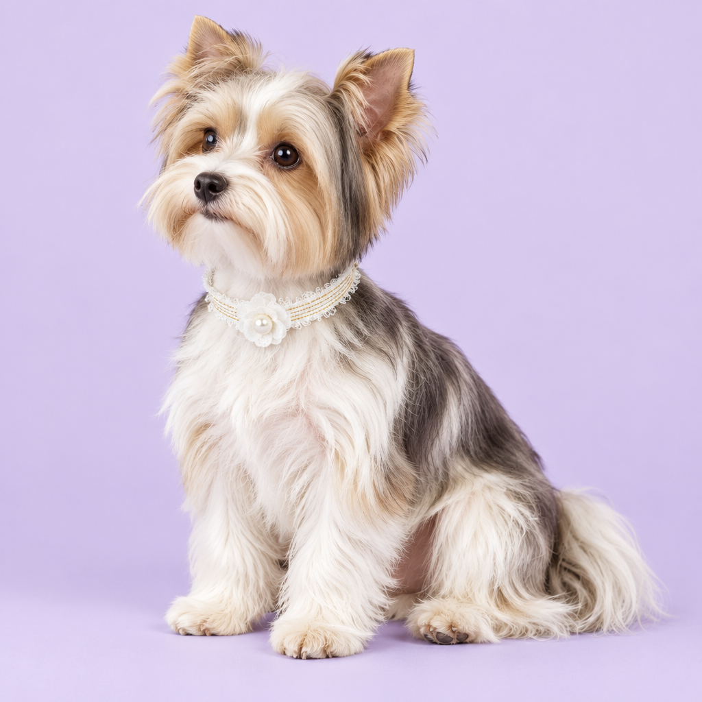 Biewer Terrier sitting