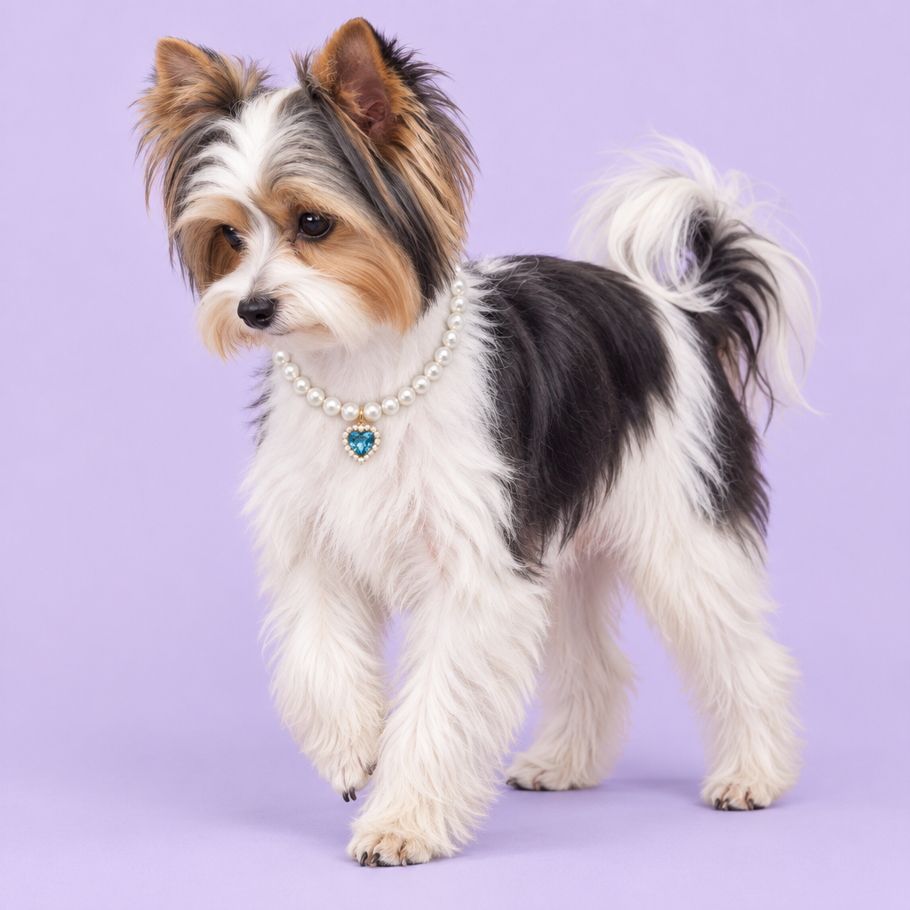 Biewer Terrier taking a step