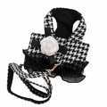Black-and-white harness with corrected black fabric
