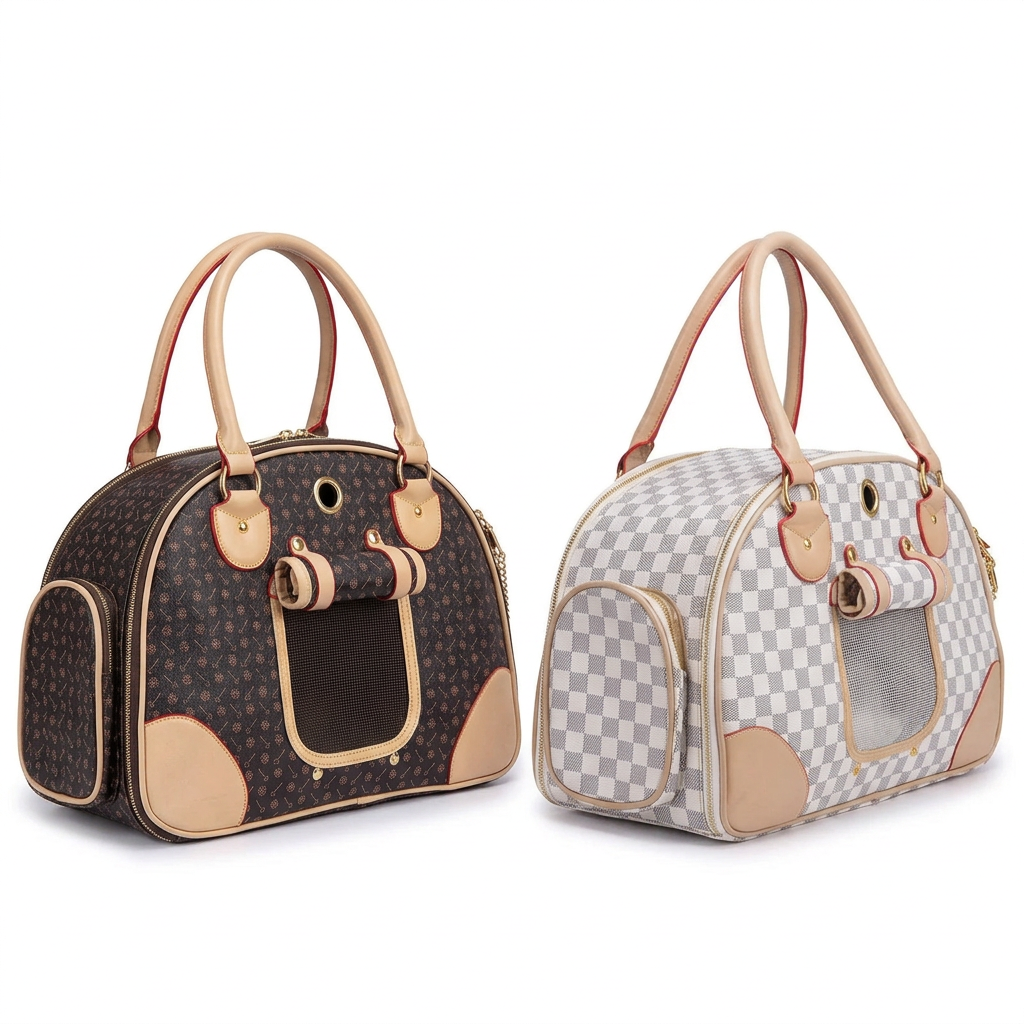 Both pet carrier bags together on a clean white background