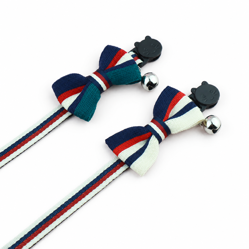 Bow-tie collars on white background