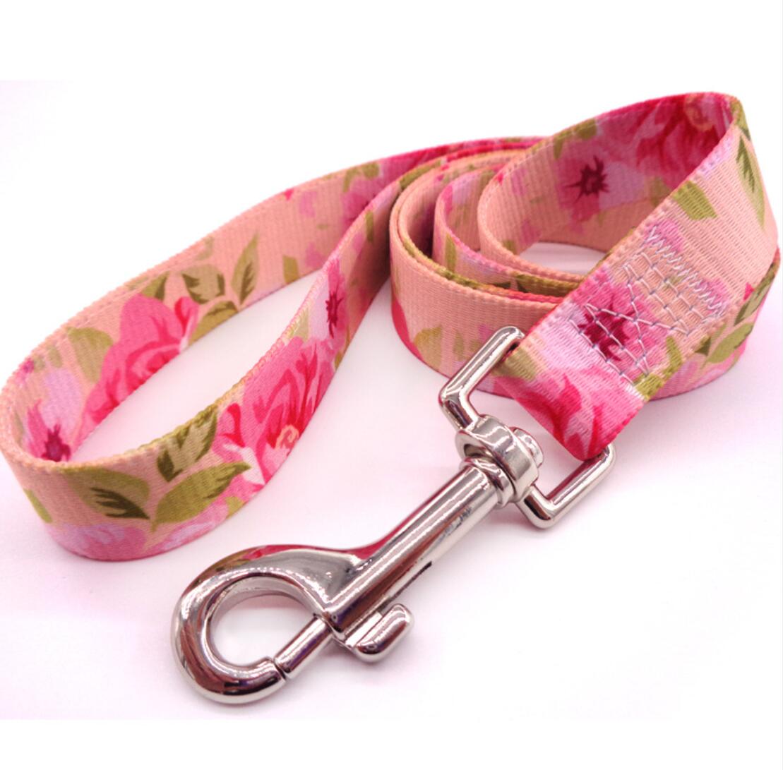 Bohemian Floral Reflective Dog Leash with Looped Handle