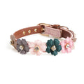 Daisy Bloom Pink Floral Rhinestone Pet Collar