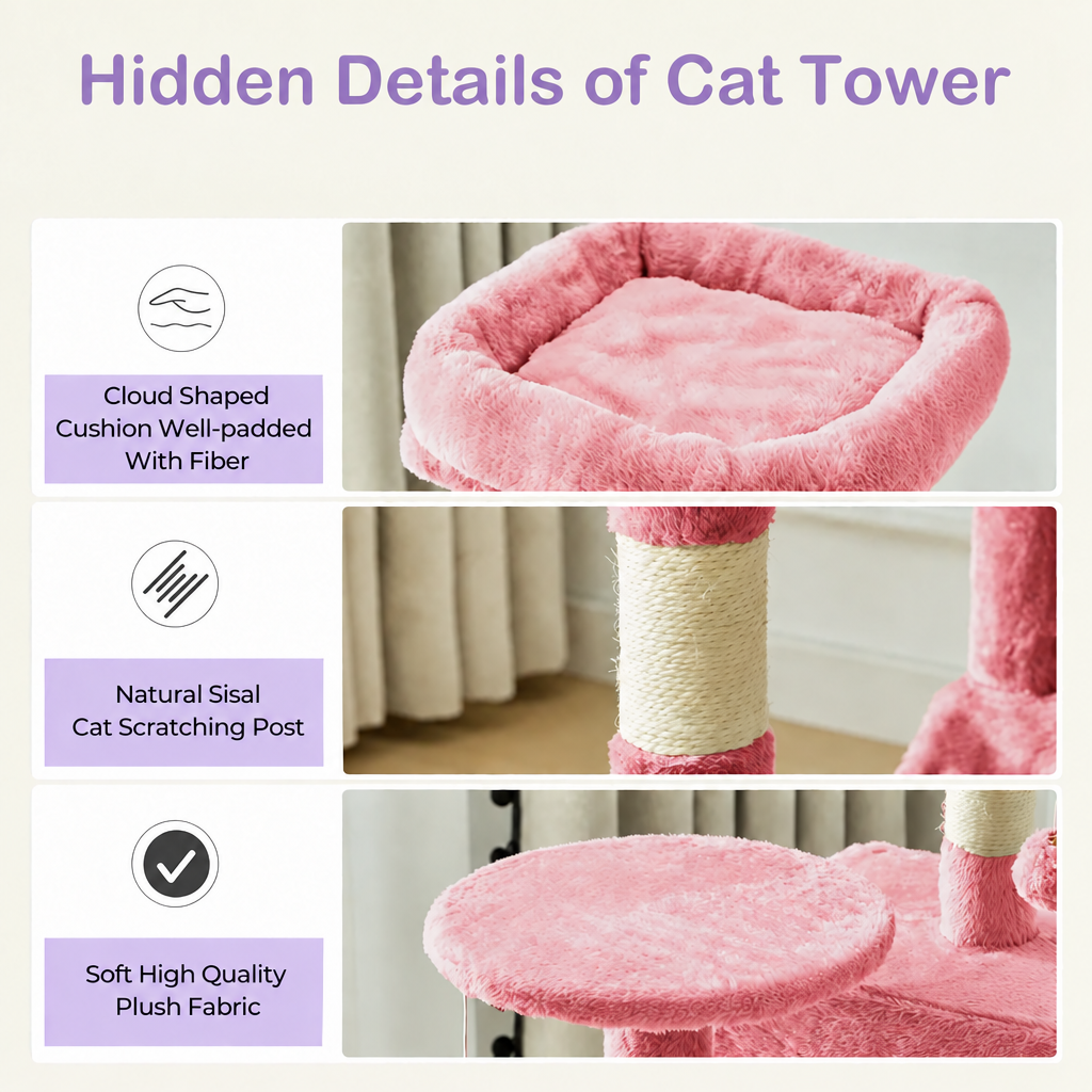 Cat tower details graphic without the cat icon