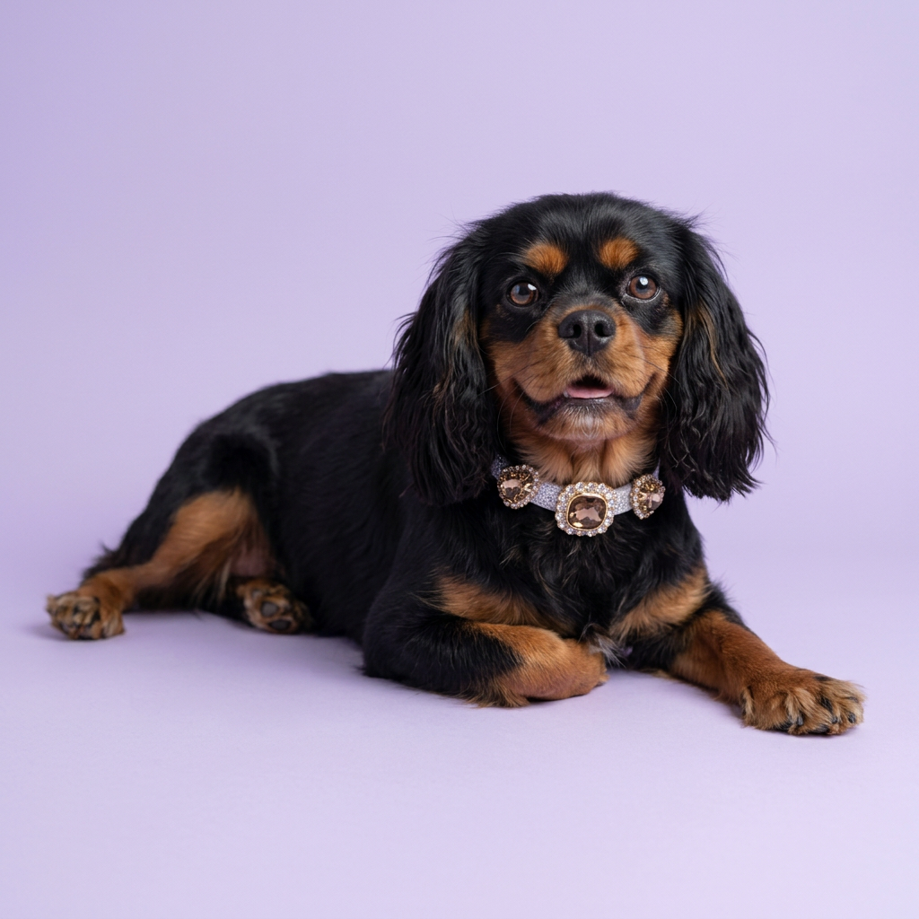 Cavalier resting with its head raised
