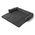 Charcoal gray pet mat on white, square and without text