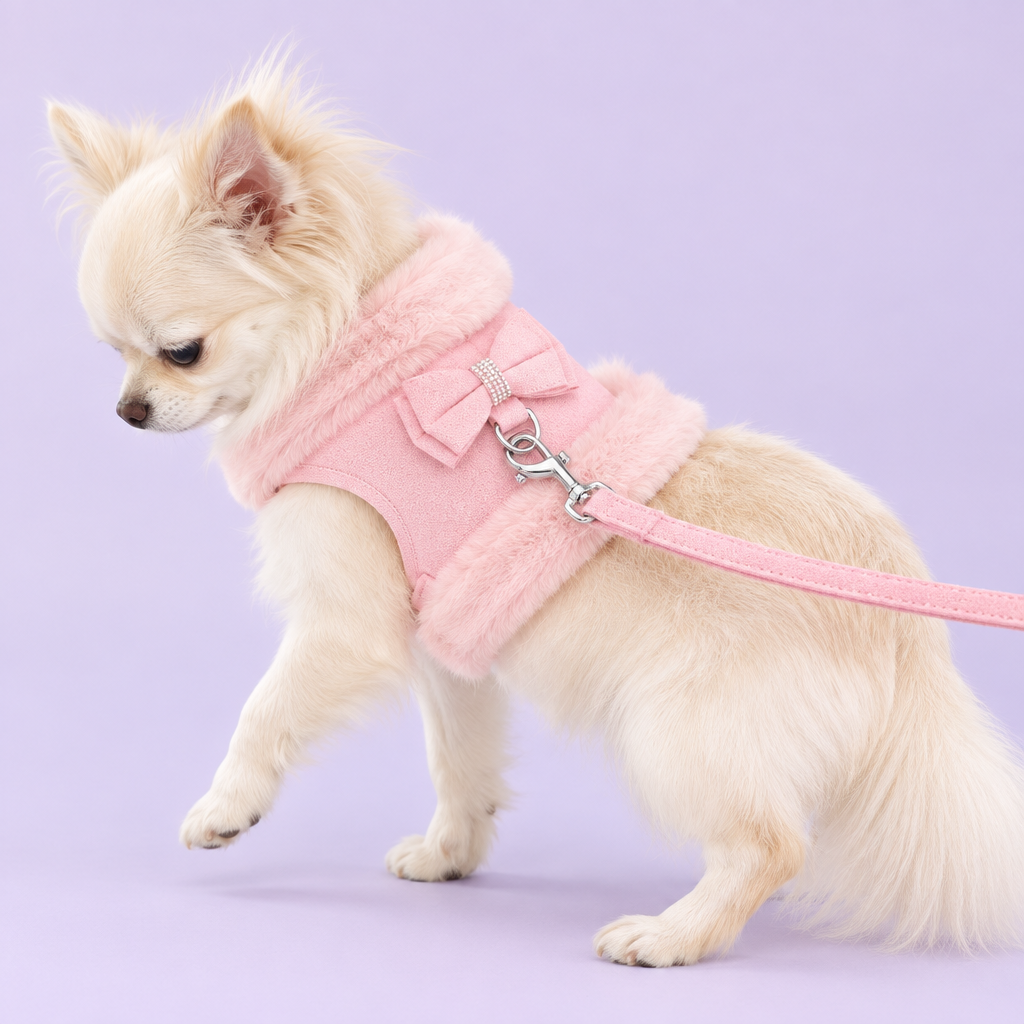 Chihuahua in pink harness