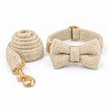 Collar and leash recolored to match the warm beige reference