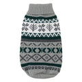 Gray Fair Isle Knit Sweater for Dogs & Cats