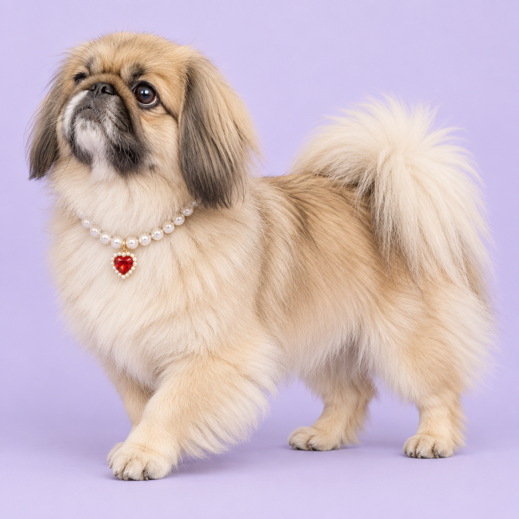 Cream-and-sable Pekingese