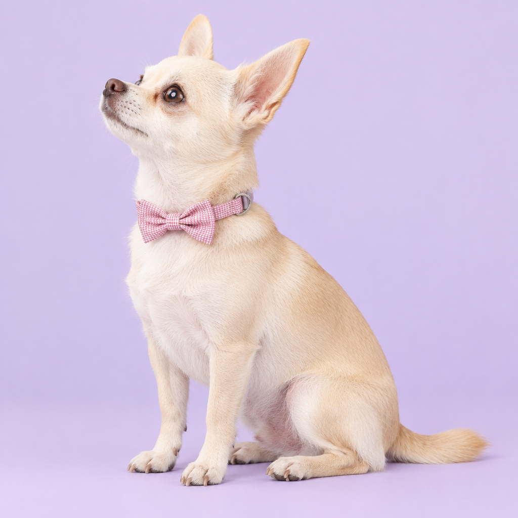 Cream Chihuahua sitting in profile