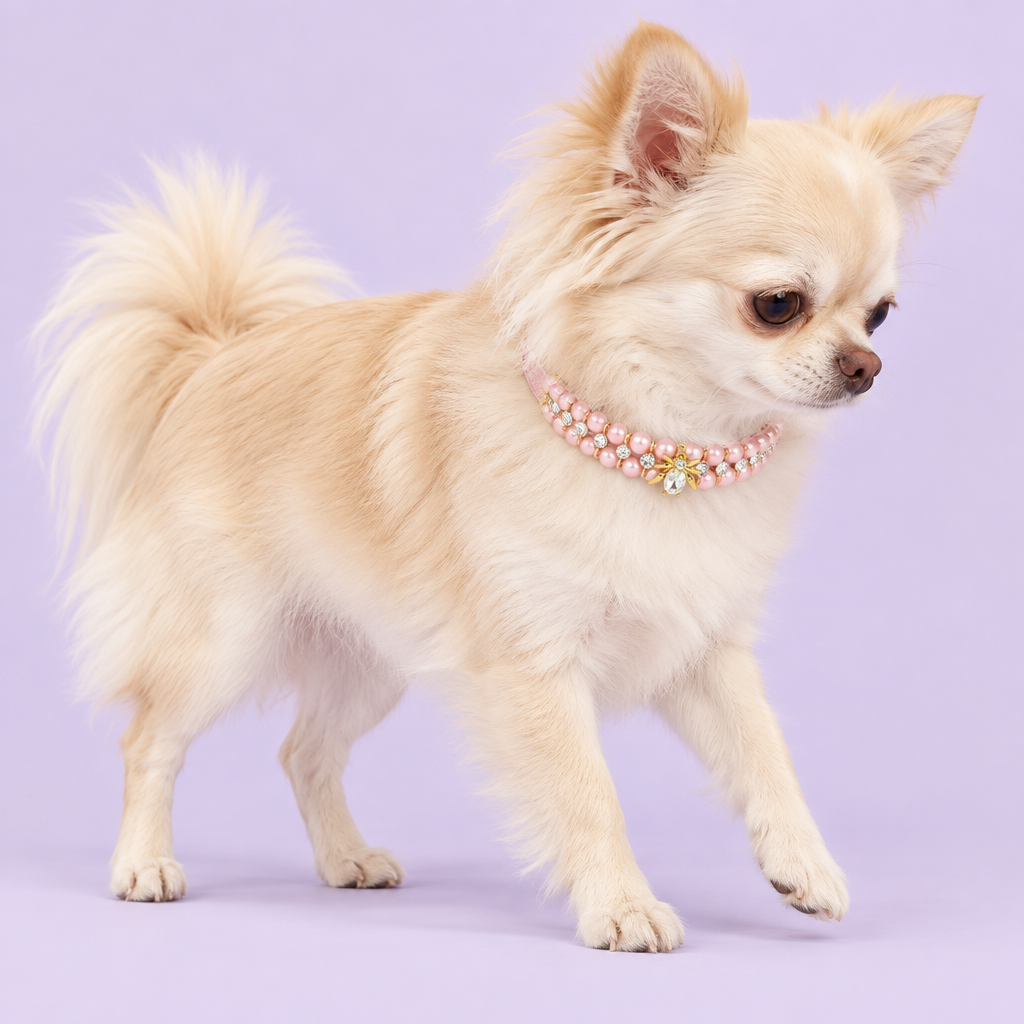Cream Chihuahua stepping sideways
