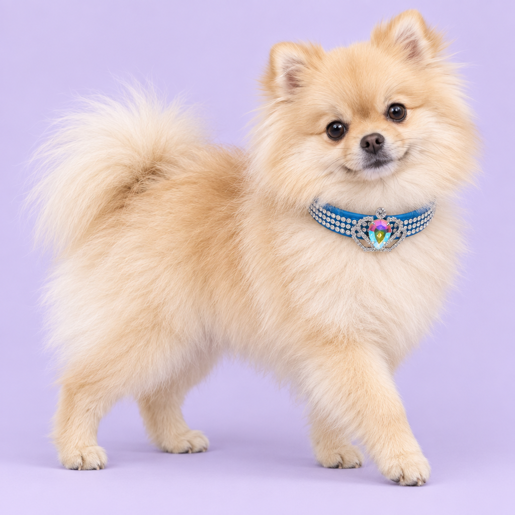 Cream Pomeranian stepping